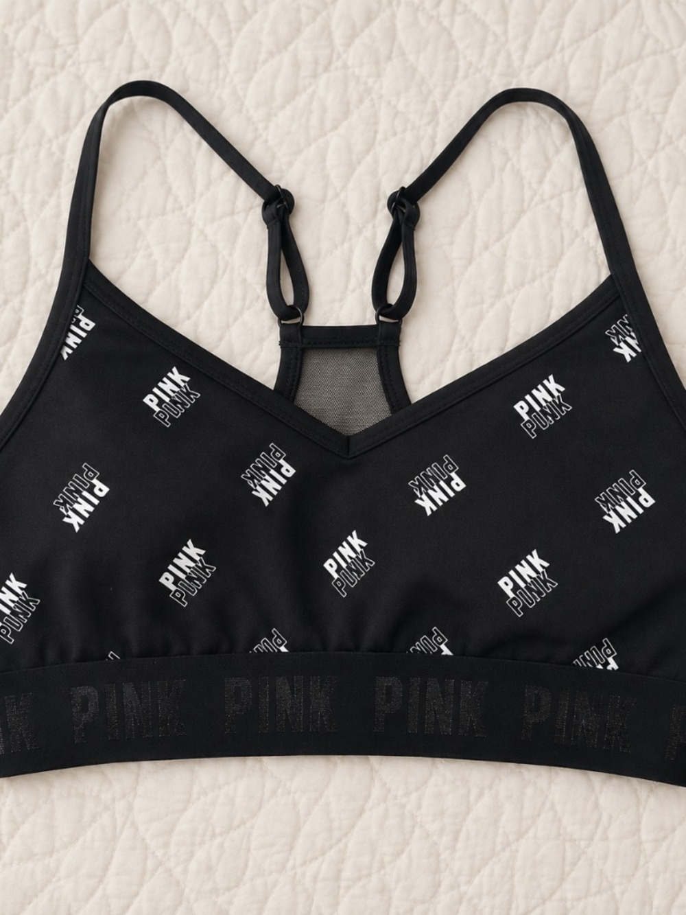 Pink Victoria’s Secret Active Racer Back Padded Sports Bra Medium